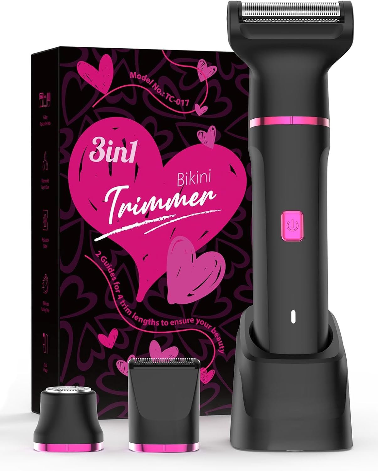 Bikini Trimmer for Women – Waterproof Wet & Dry Electric Foil Shaver for Private Area, Rechargeable Dock, Painless Smooth Shaving & Trimming of The Body, Face, Underarm, Legs, Tiktok Trend Items